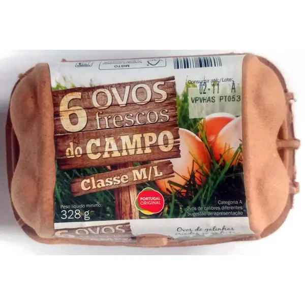 Quinta do Campo Ovos Frescos do Campo Classe M/L 6 un