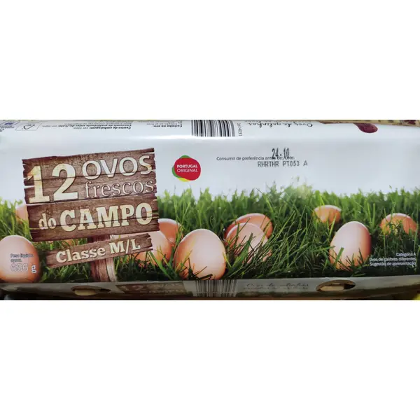 Quinta do Campo Ovos Frescos do Campo Classe M/L 12 un