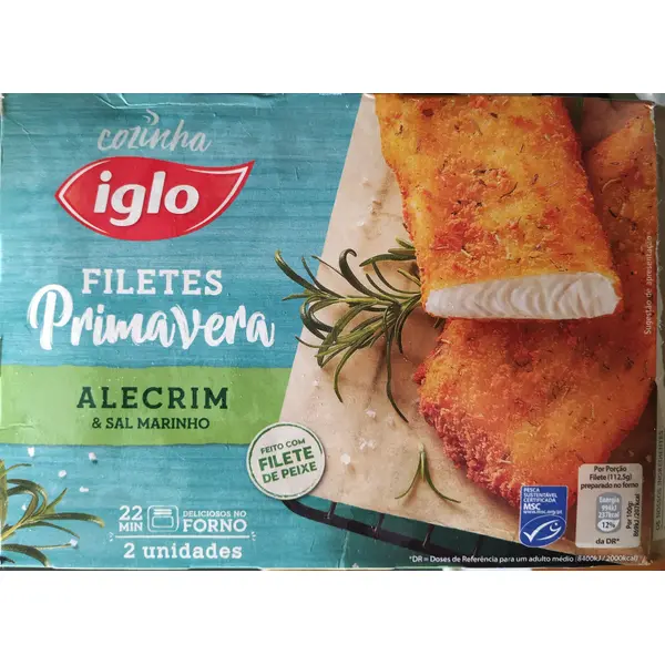 Iglo Filetes Primavera Alecrim e Sal Marinho 225 g