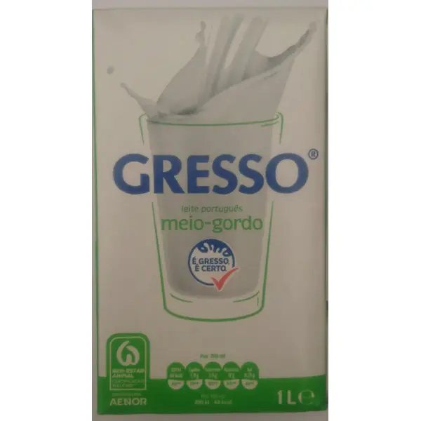 Gresso Leite Português Meio-Gordo 1 L