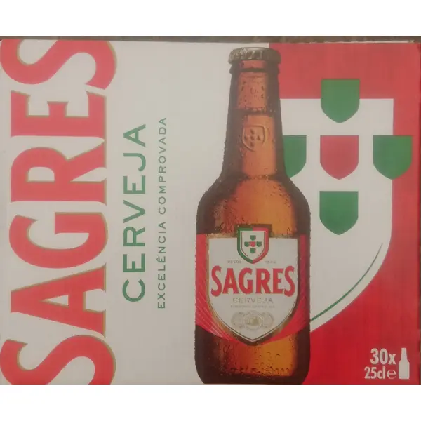 Sagres Pack 30 Garrafas 30 x 25 cl