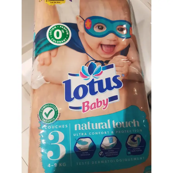 Lotus Baby Fraldas Natural Touch Tamanho 3 52 un