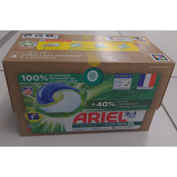 Ariel Pods 3 em 1 Aloé Vera 647 g