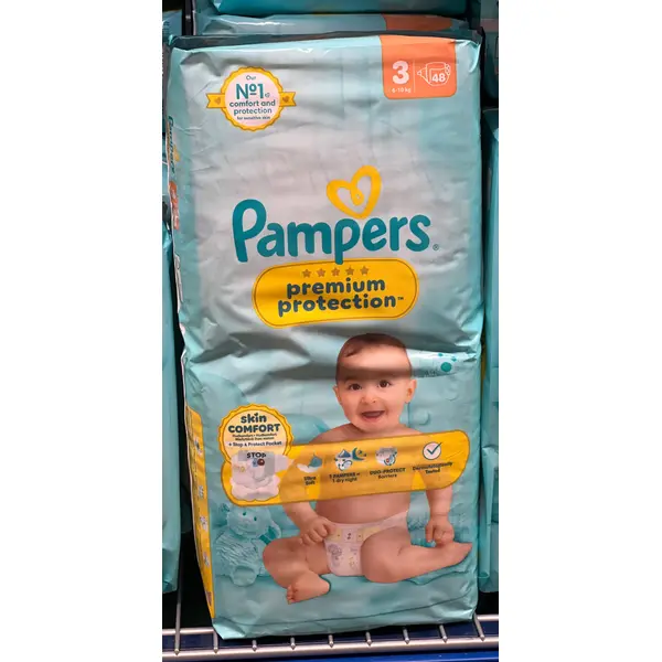 Pampers Fraldas Premium Protection T3 (6-10 kg) 48 un