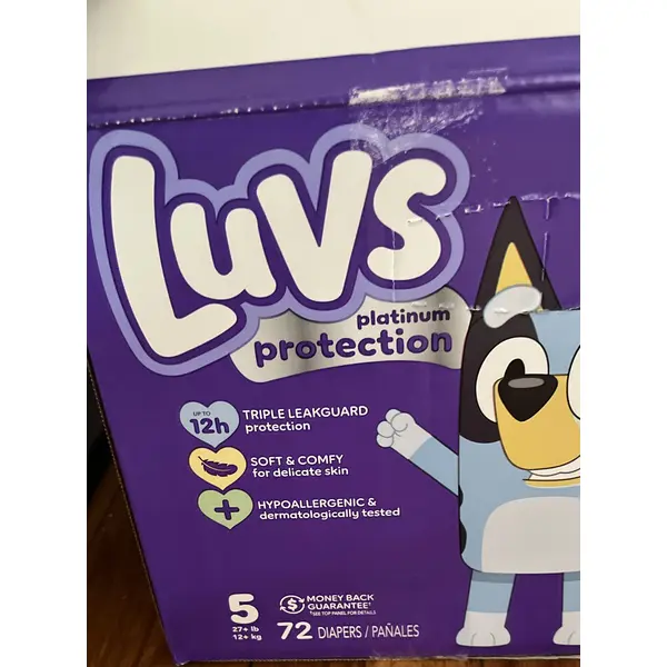 Luvs Platinum Protection Diapers Size 5 72 un