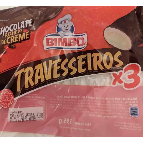Bimbo Travesseiros de Chocolate x3 195 g